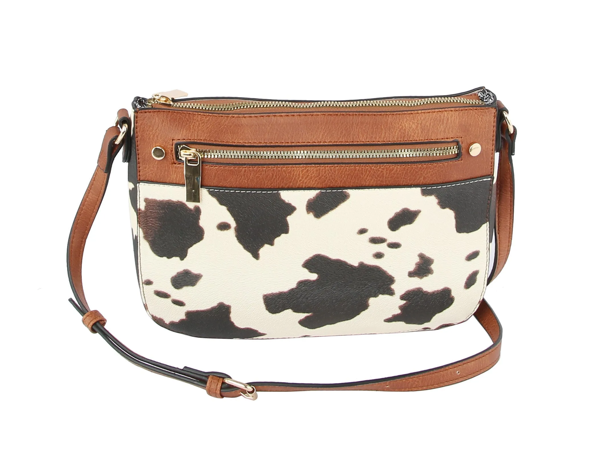 Cow Printed Crossbody Bag Shoulder Purse