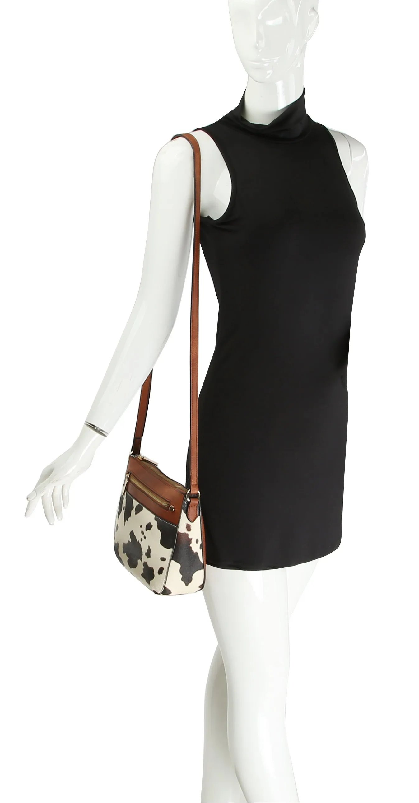 Cow Printed Crossbody Bag Shoulder Purse