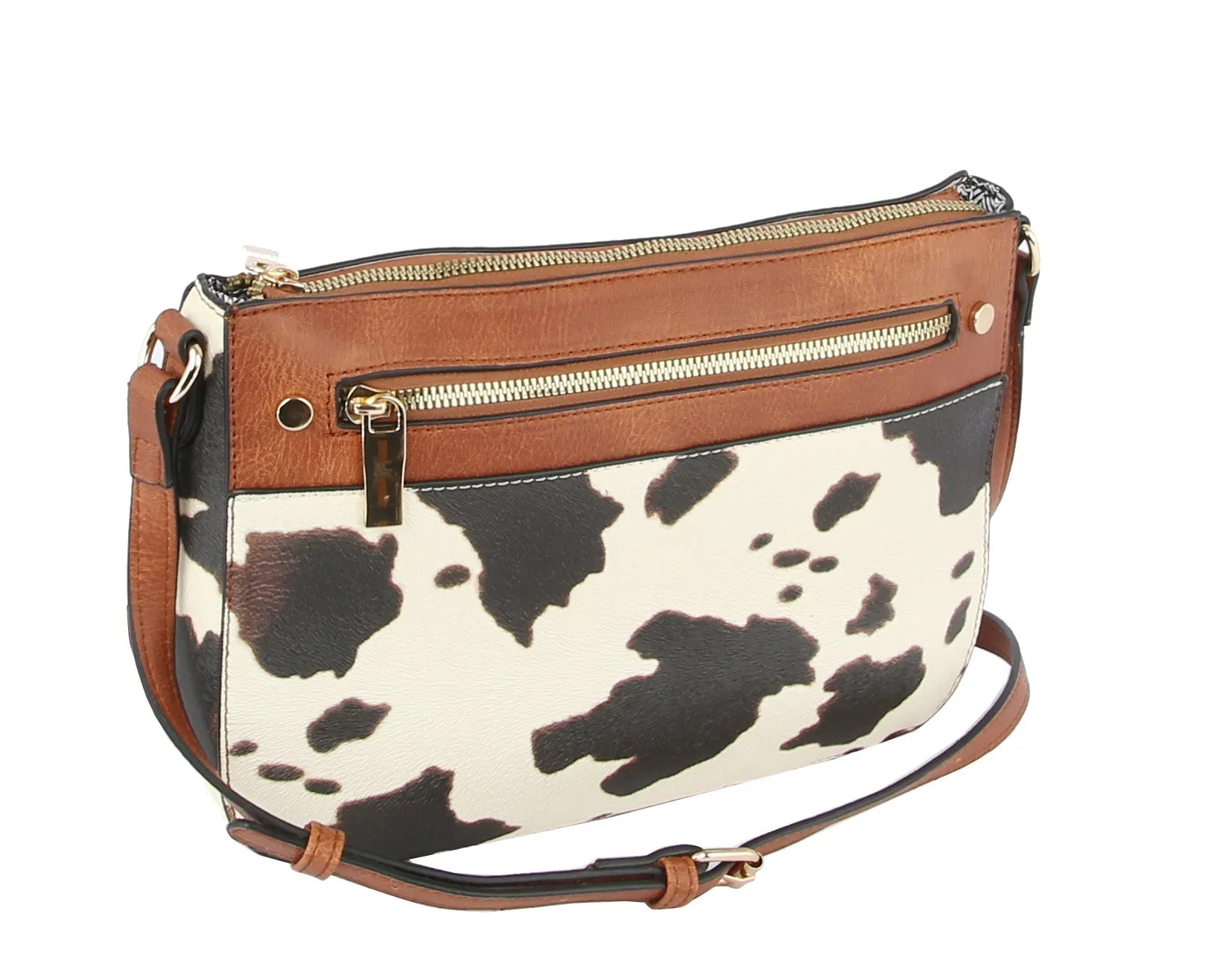 Cow Printed Crossbody Bag Shoulder Purse