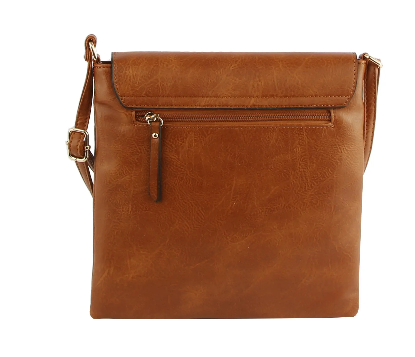 Crossbody Bag with Flap Over Snap for Women