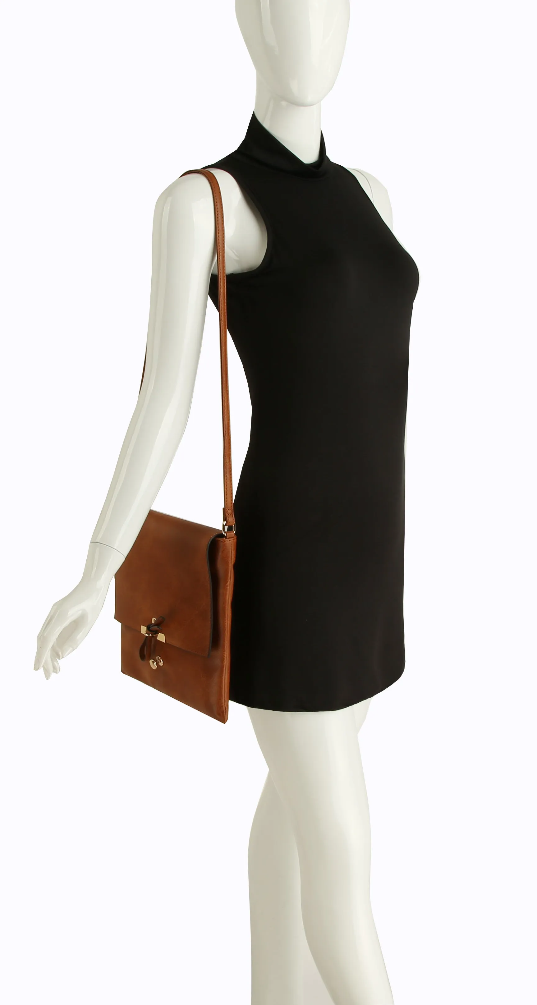 Crossbody Bag with Flap Over Snap for Women