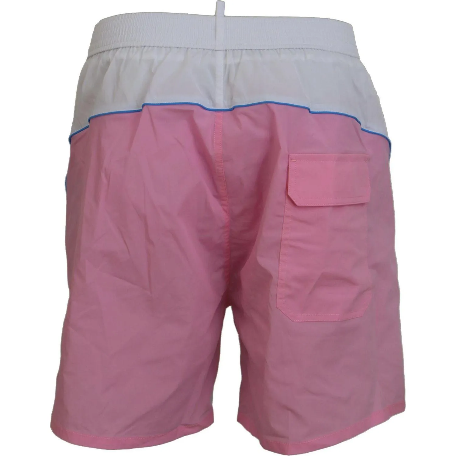 Dsquared² Chic White & Pink Print Swim Shorts