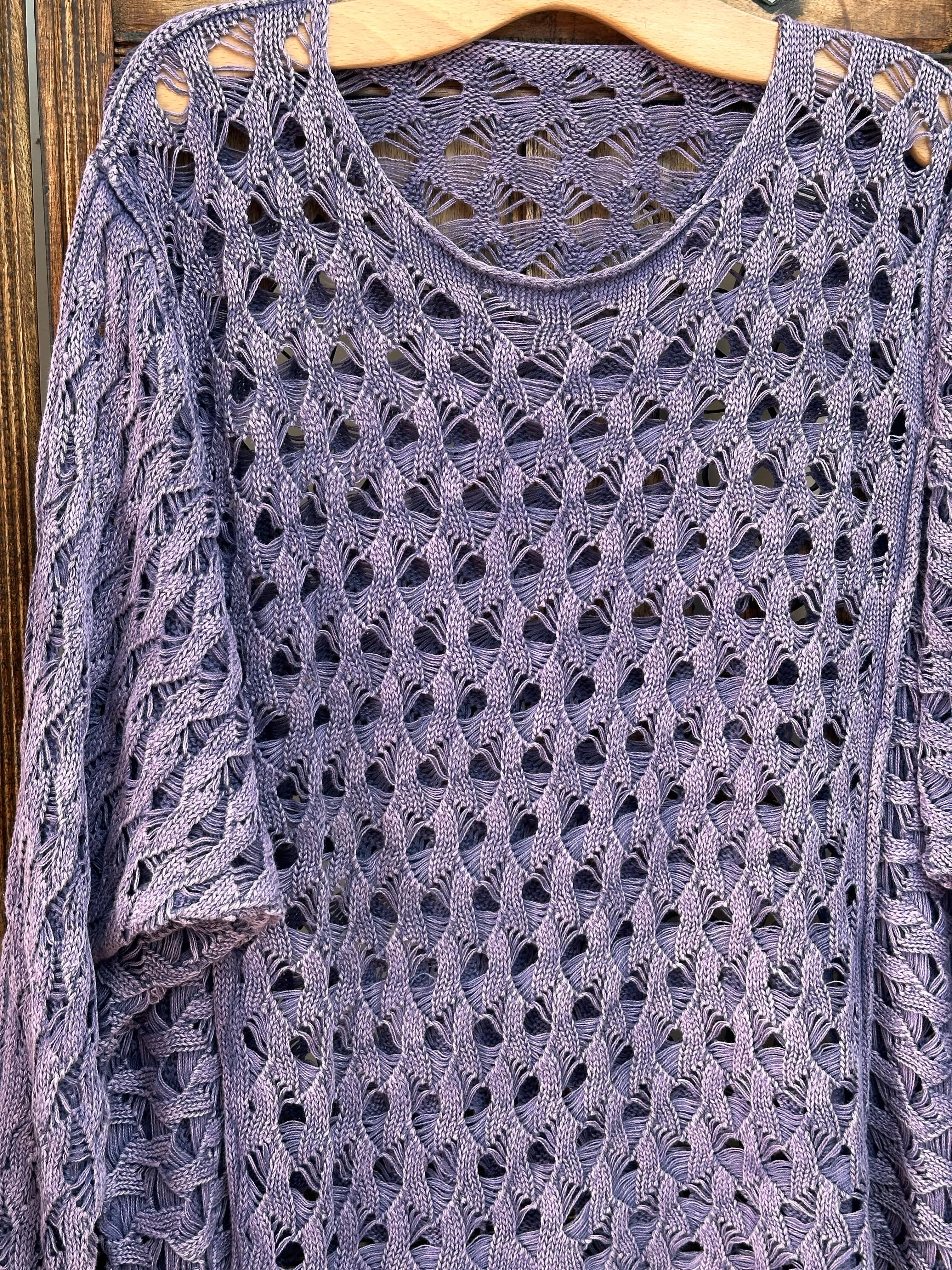 ECLECTIC PURPLE COTTON ART JUMPER SIZE  L / XL