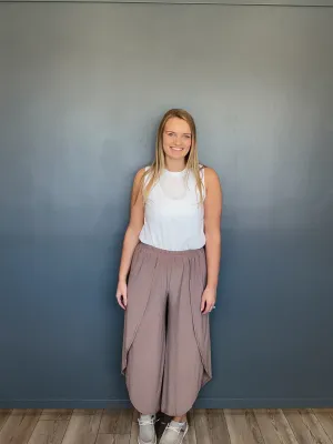 Flowy Mocha Dress Pants