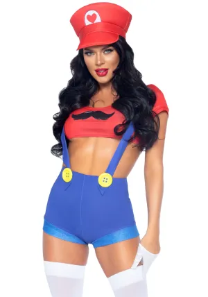 Gamer Babe Halloween Costume - Red & Blue