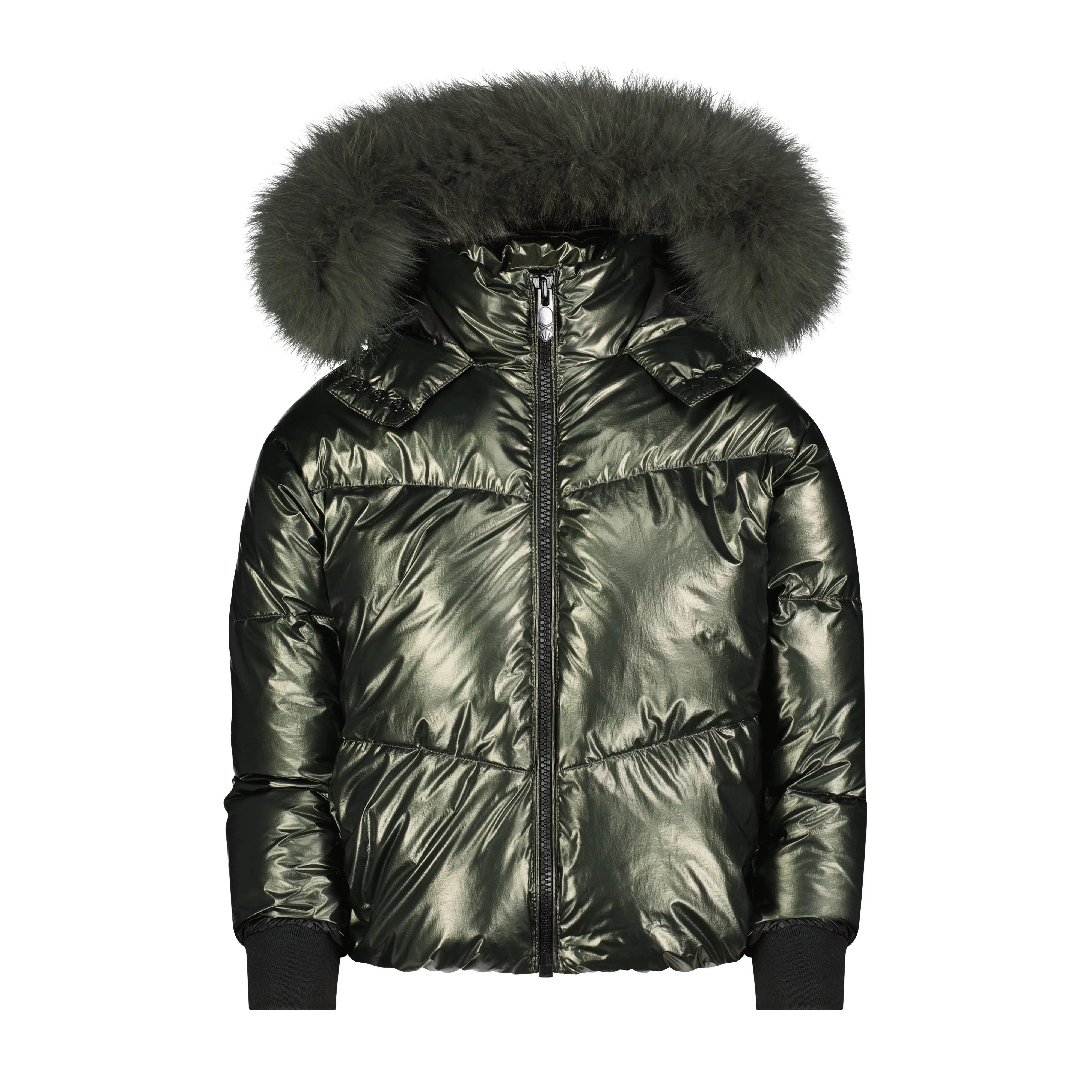 GGG25-GREEN PUFFER-GREEN FUR