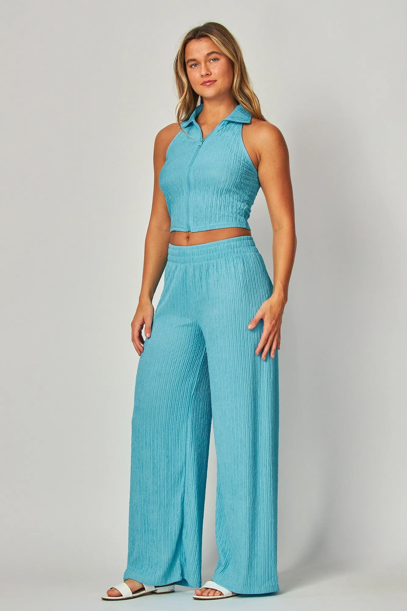 Giustana Ribbed Wide Leg Pant- 3 Colors!