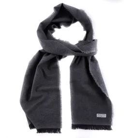 Gravel Gray Textured Flannel Scarf