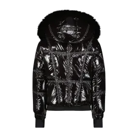 GTWS59-BLACK WITH WHITE STITCHING-BLK FUR