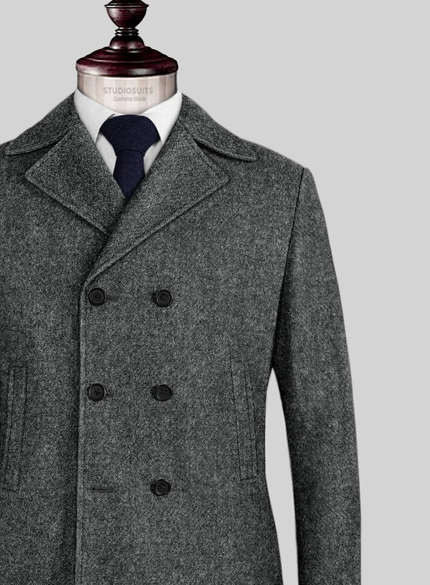 Highlander Gray Tweed Pea Coat