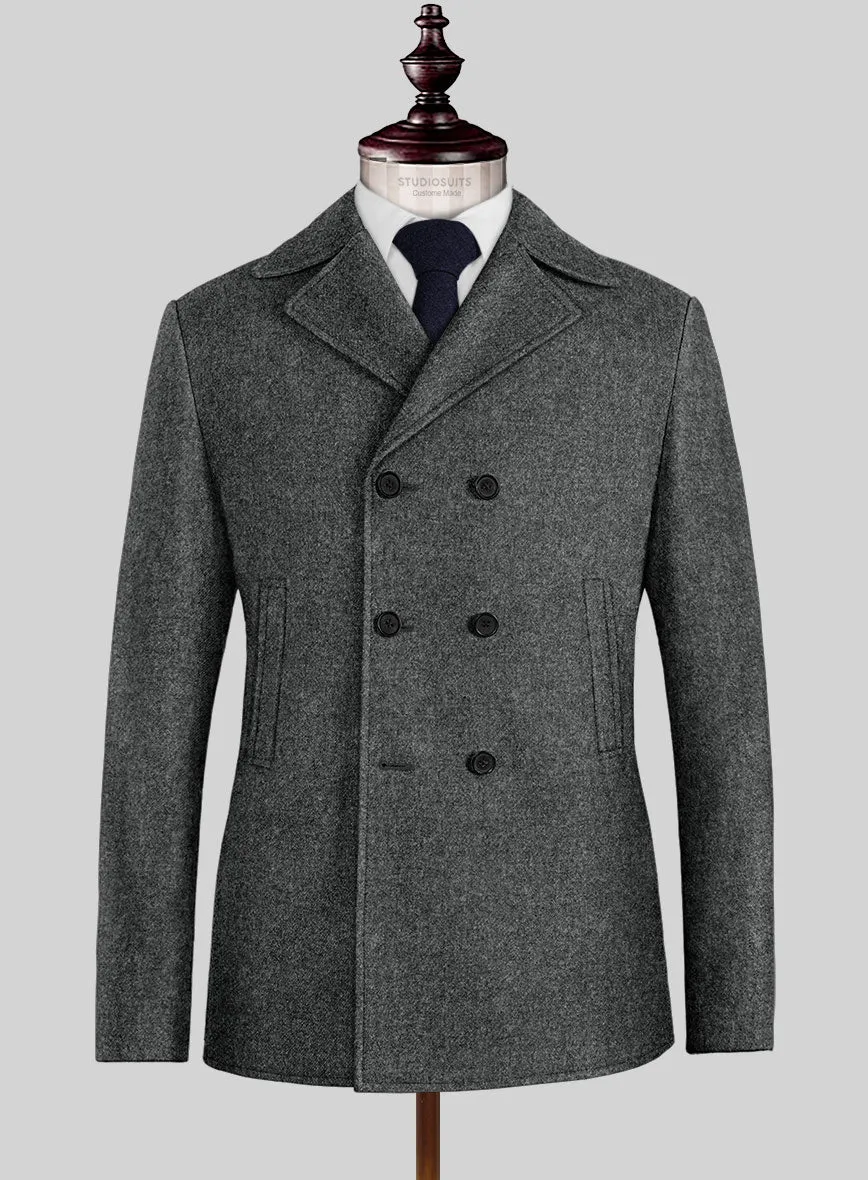 Highlander Gray Tweed Pea Coat