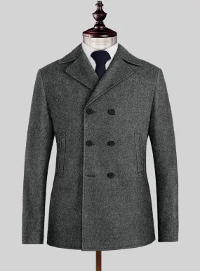 Highlander Gray Tweed Pea Coat