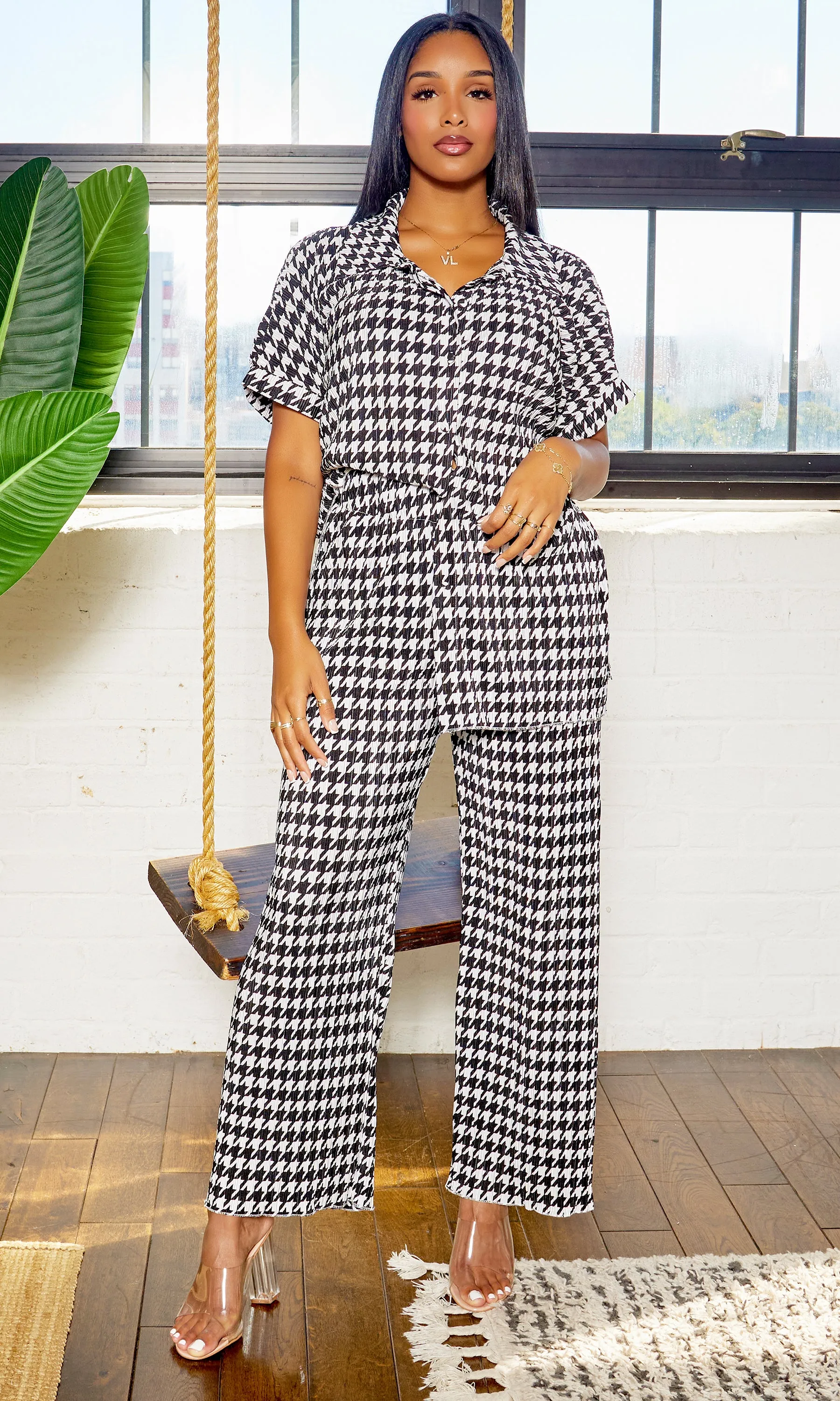 Houndstooth 3 Piece  Pant Set FINAL SALE