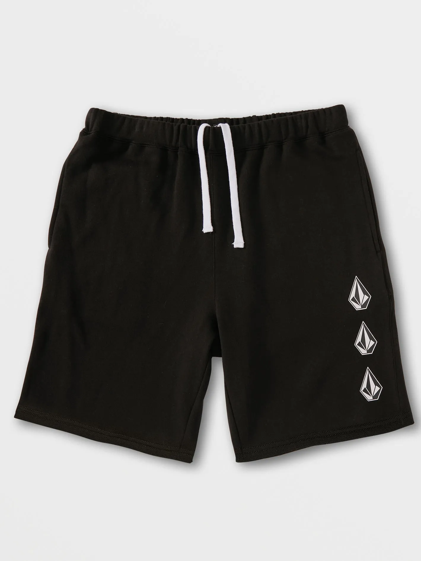 Iconic Stone Fleece Shorts - Black