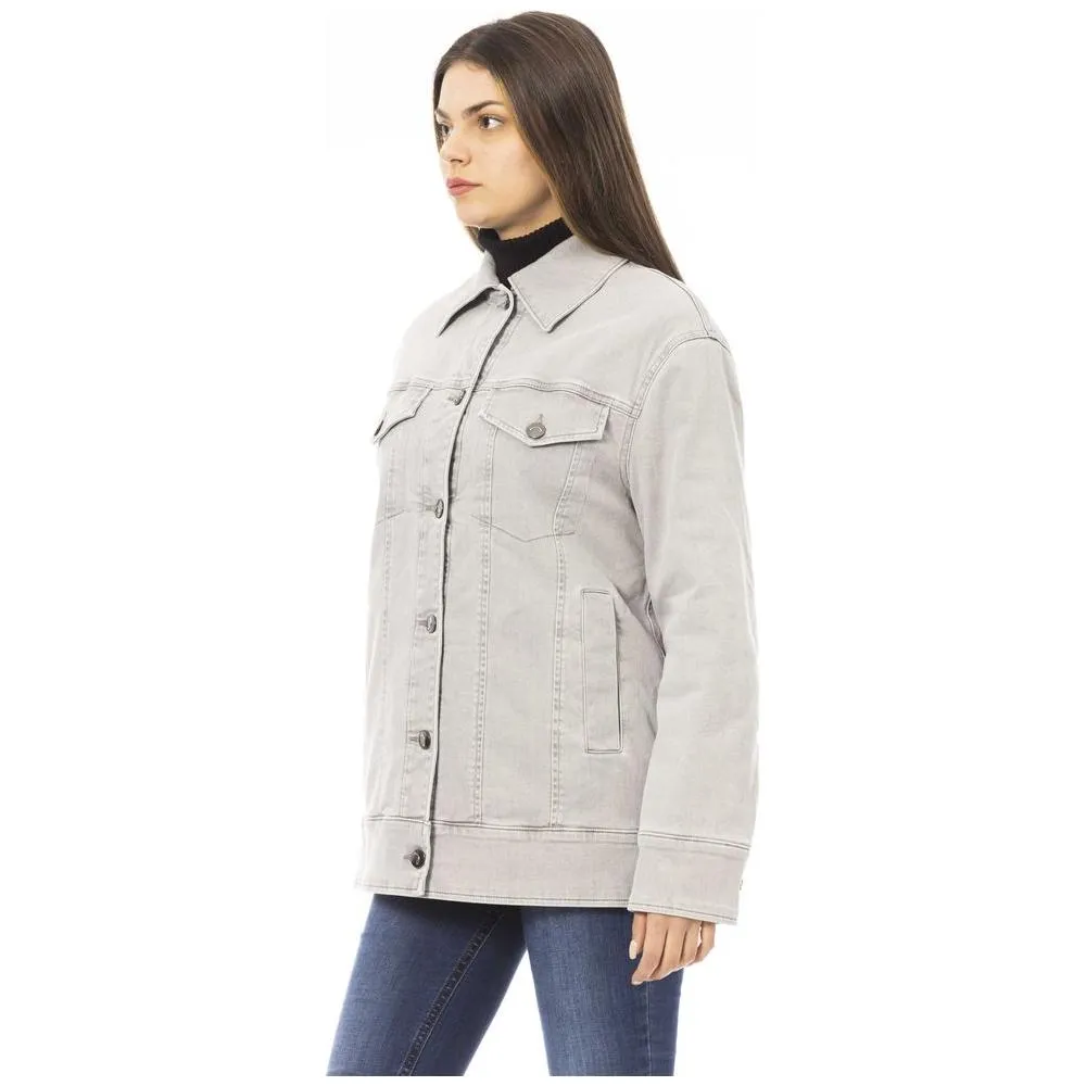 Jacob Cohen Gray Cotton Women Jacket