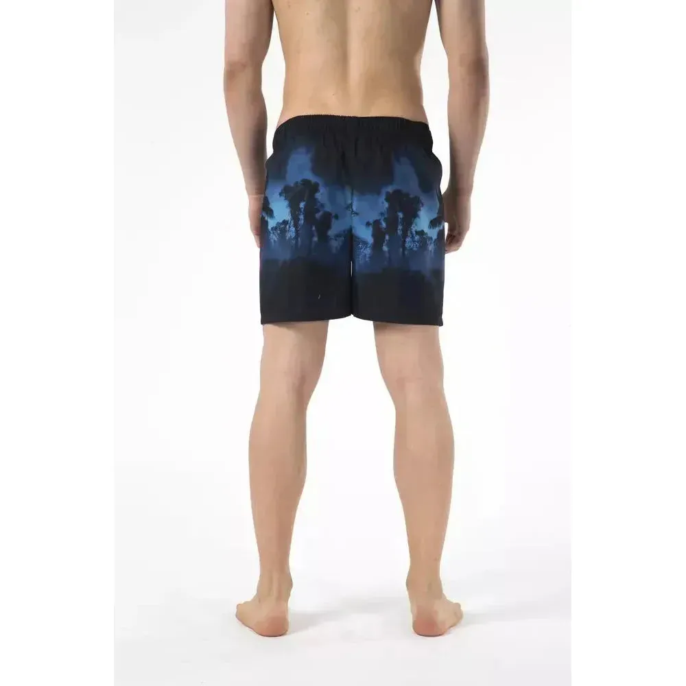 Just Cavalli Black Polyester Men Swimwear Short