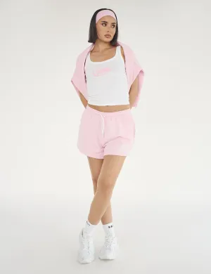 Kaiia Star Bubble Logo Sweat Shorts Baby Pink