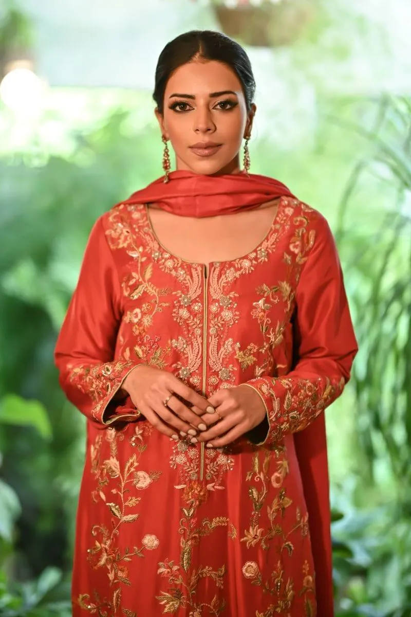 Khayal BY SHAISTA HASSAN - Cashmere pink - raw silk  - 3 Piece