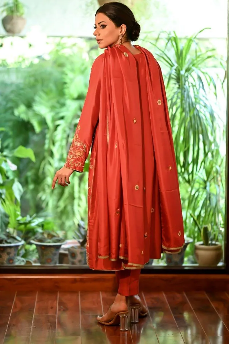 Khayal BY SHAISTA HASSAN - Cashmere pink - raw silk  - 3 Piece