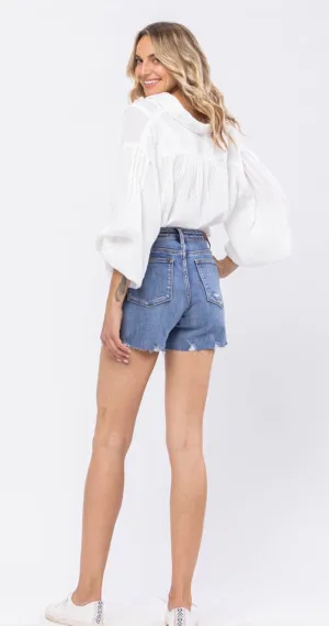 Lace patch shorts