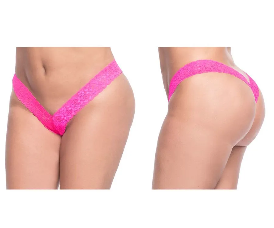 Mapale 93X Curvy Size Lace Boyshort Color Hot Pink