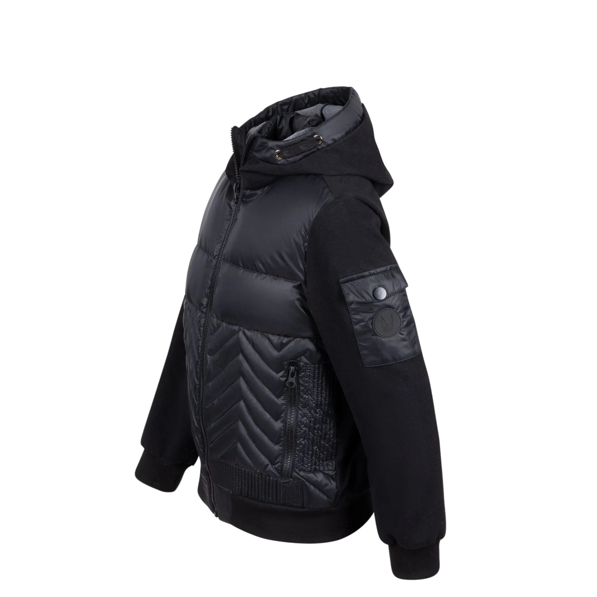 MJ206-Kids Knit Sweater Puffer -Black