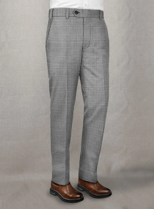 Napolean Mini Houndstooth White Wool Pants