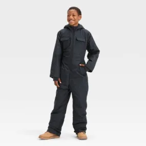 New - Boys' Solid Snowsuit - All in Motion Black L