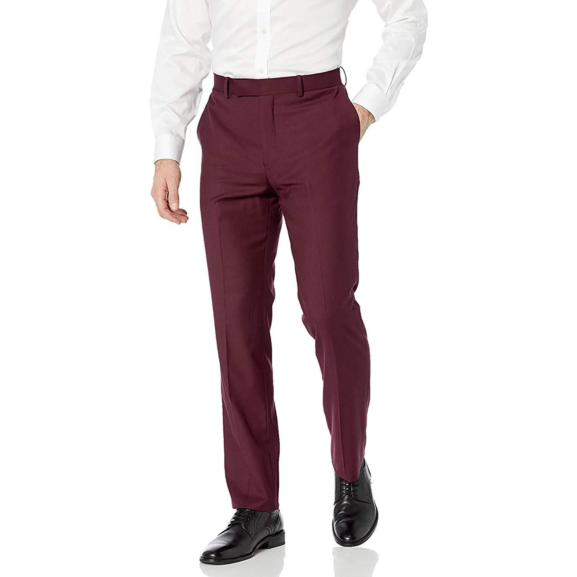 New Caravelli Burgundy 3 Piece Slim Fit Suit with Vest