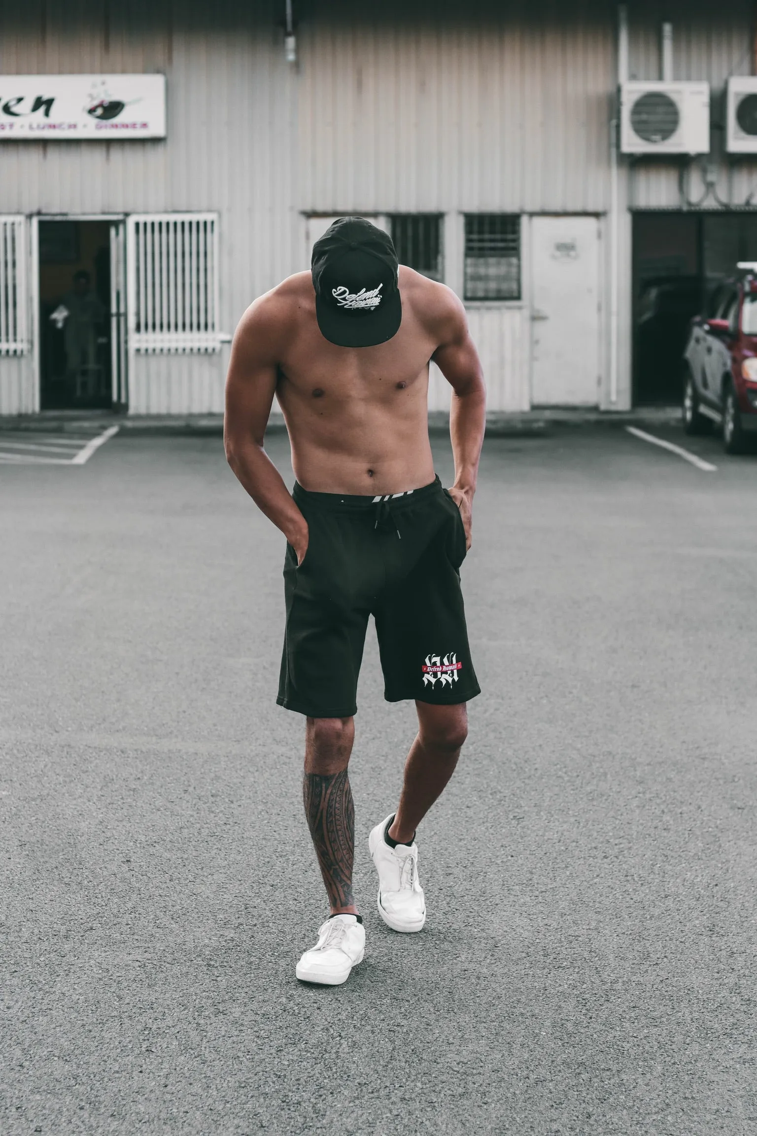 OG23 Black Jogger Shorts