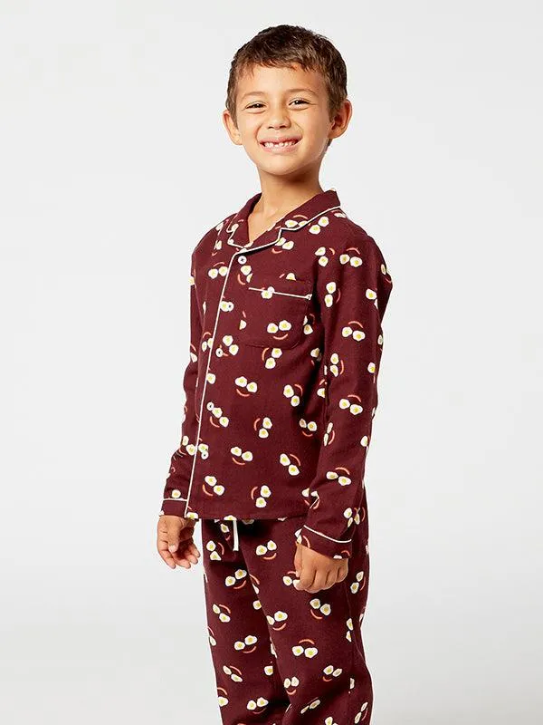 One Friday Brown Allover Print Night Suit