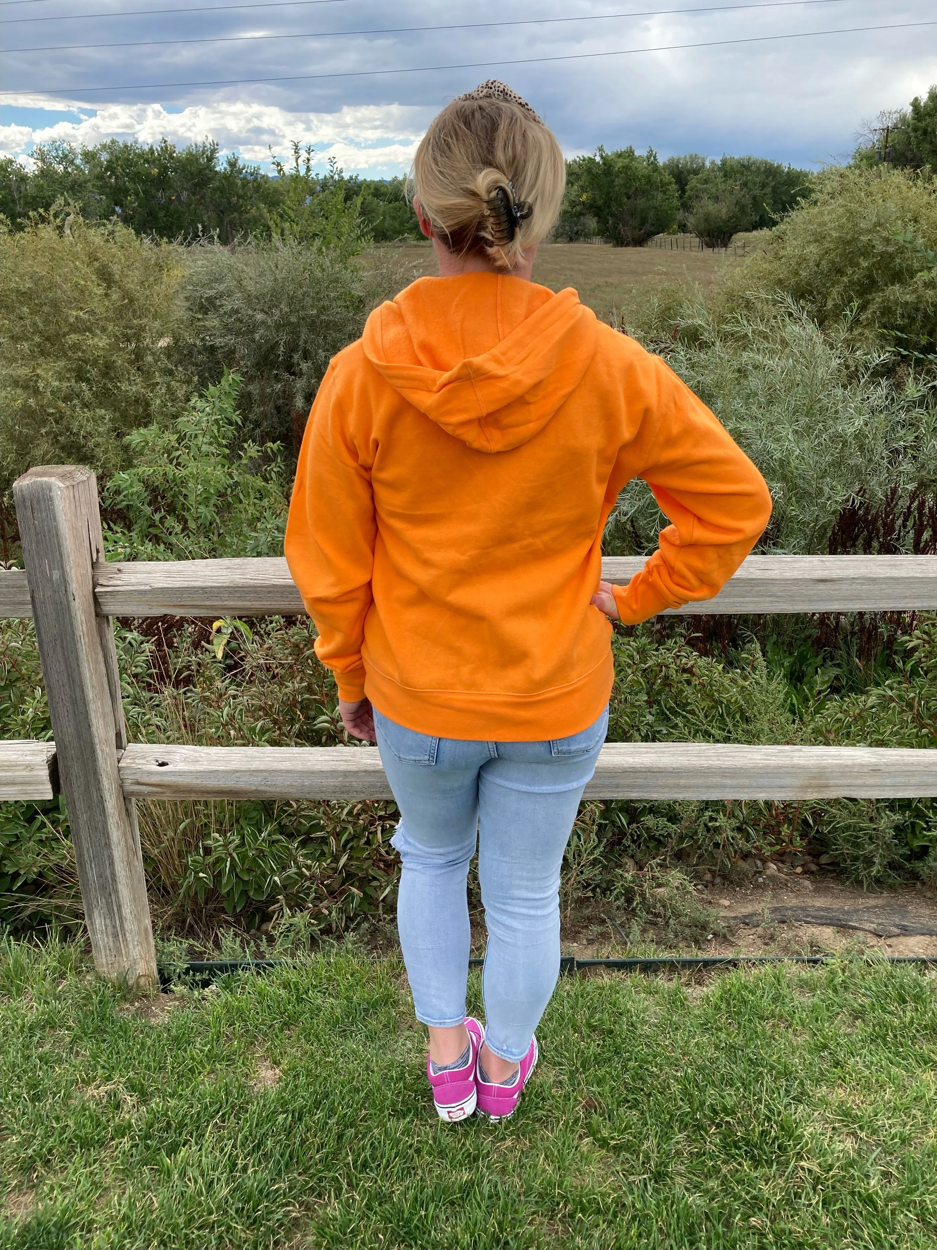 Orange Zip Up Hoodie