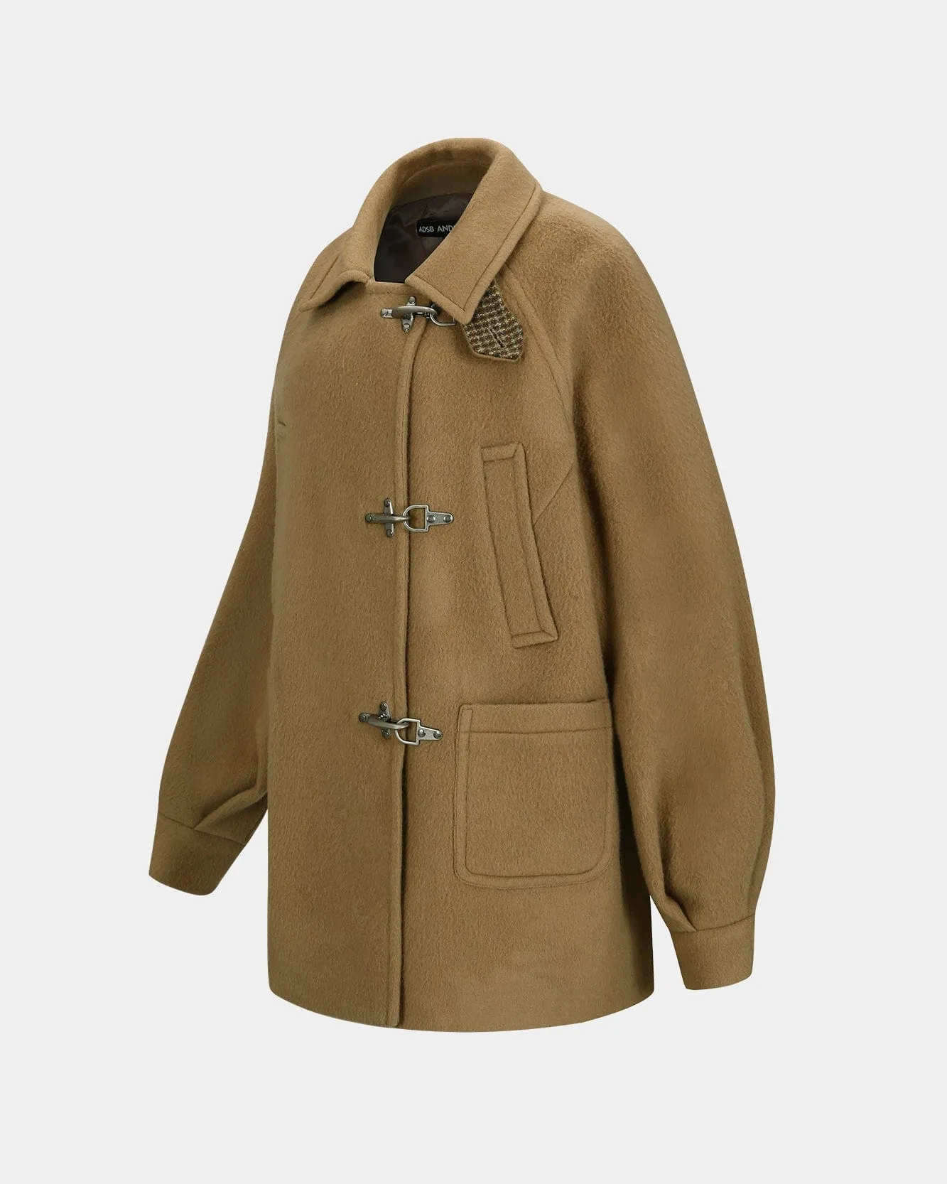 OVERSIZED PEA COAT awa659w(CAMEL)