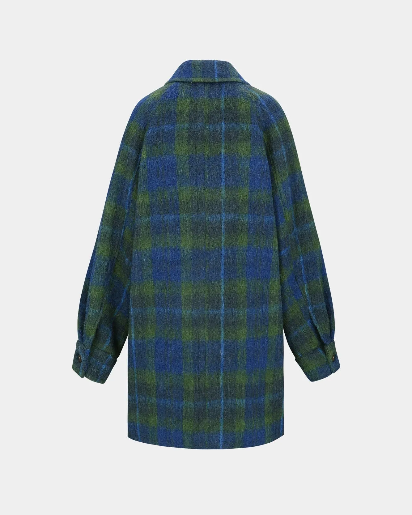 OVERSIZED PEA COAT awa660w(BLUE)