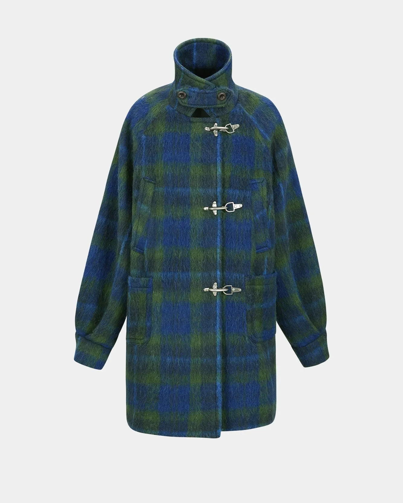 OVERSIZED PEA COAT awa660w(BLUE)