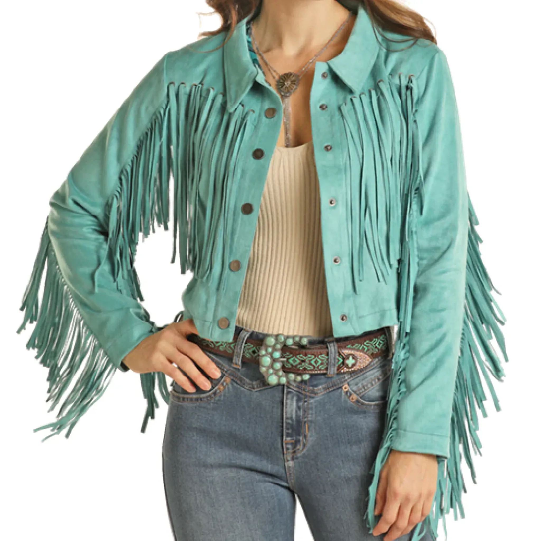 PANHANDLE WOMEN'S MICRO SUEDE FRINGE JACKET - DW92C02001