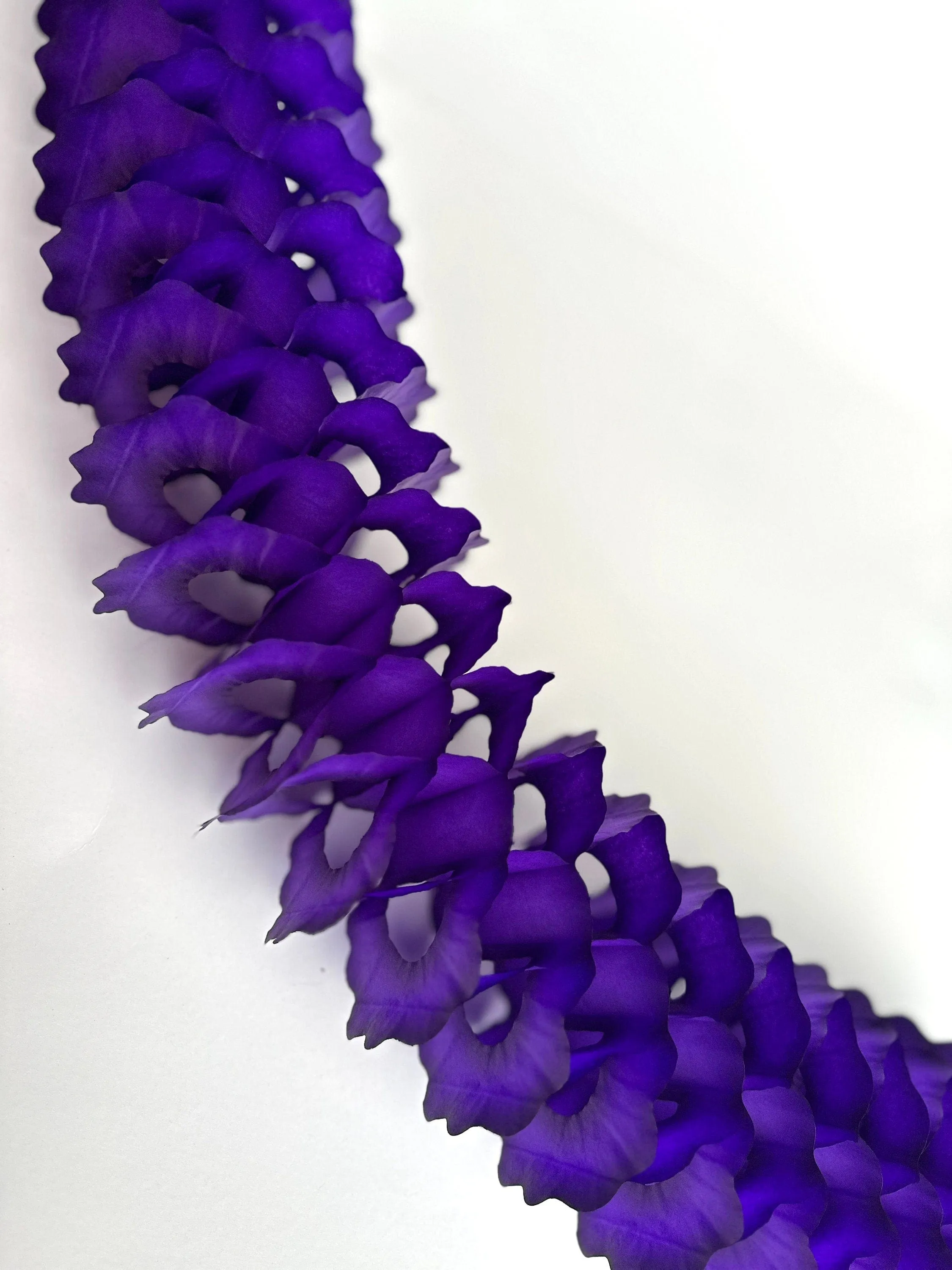 Purple Classic vintage Paper Garlands - set of 3 -  142 " /  360cm - reusable