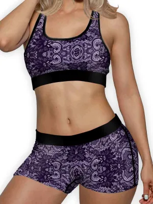 Purple Lace Boy Short