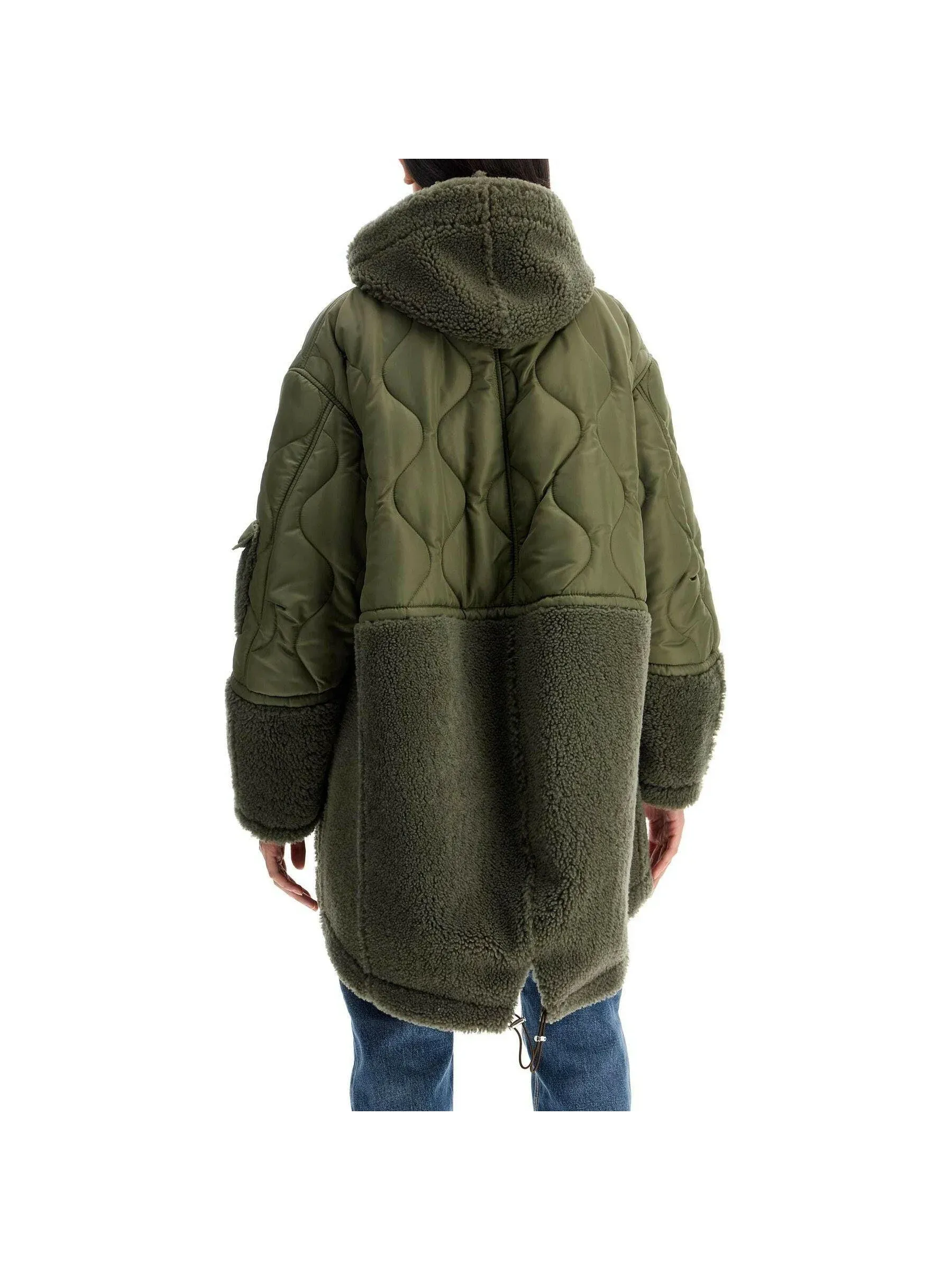 Quilted Shearling Parka