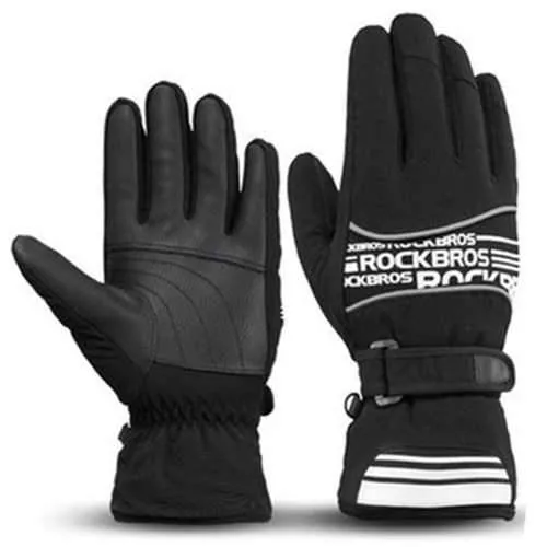 RockBros Ski Gloves Waterproof Warm Snowboarding Snowmobile Gloves Sport Outdoor Cycling Gloves