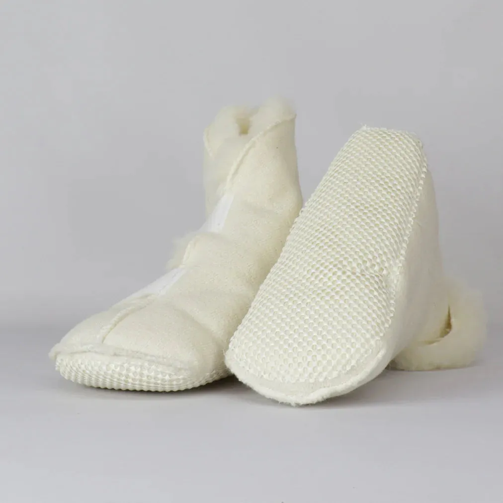 Sheep Wool Bed Boot with Plain Sole