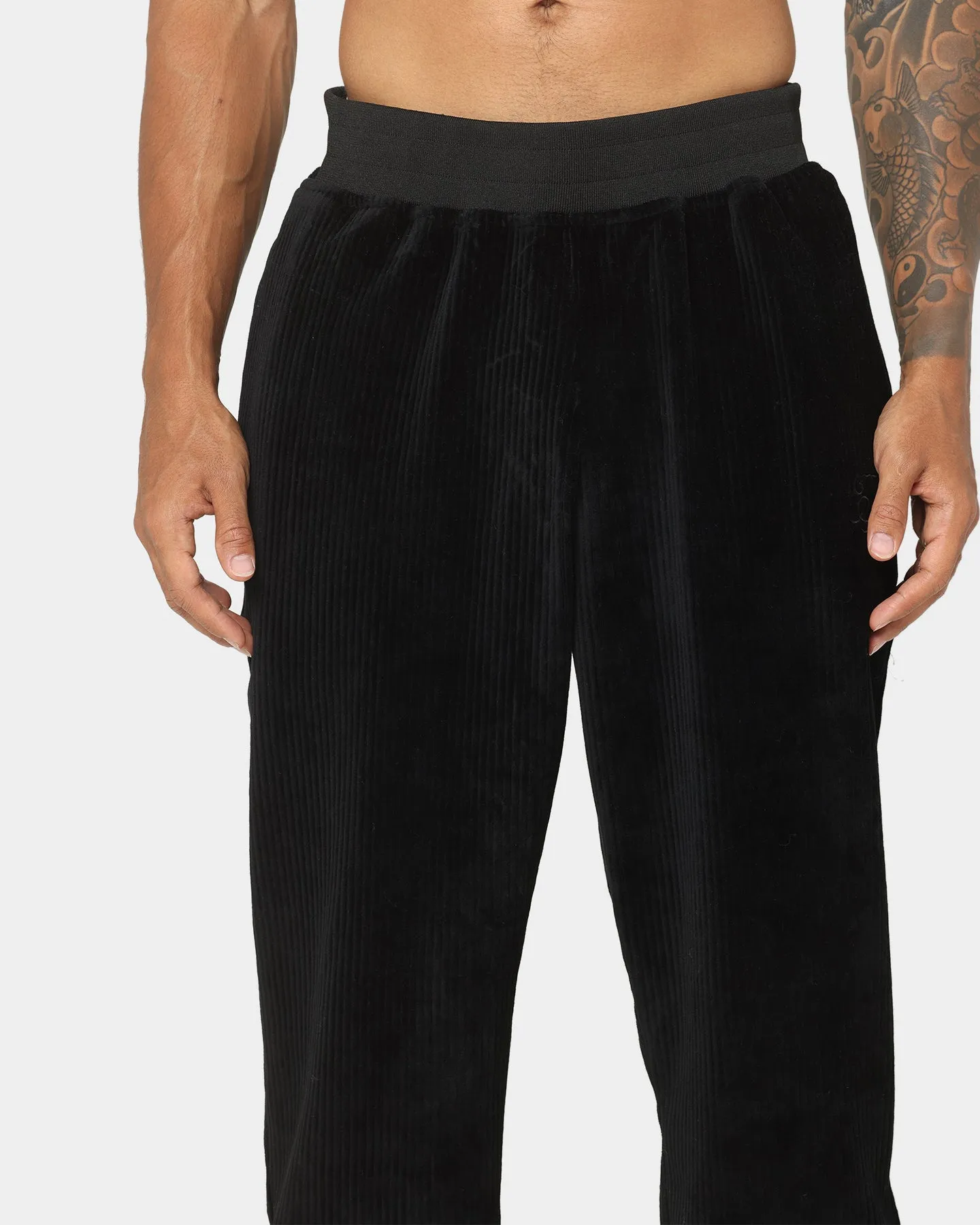 Sik Silk Corduroy Relaxed Pants Black