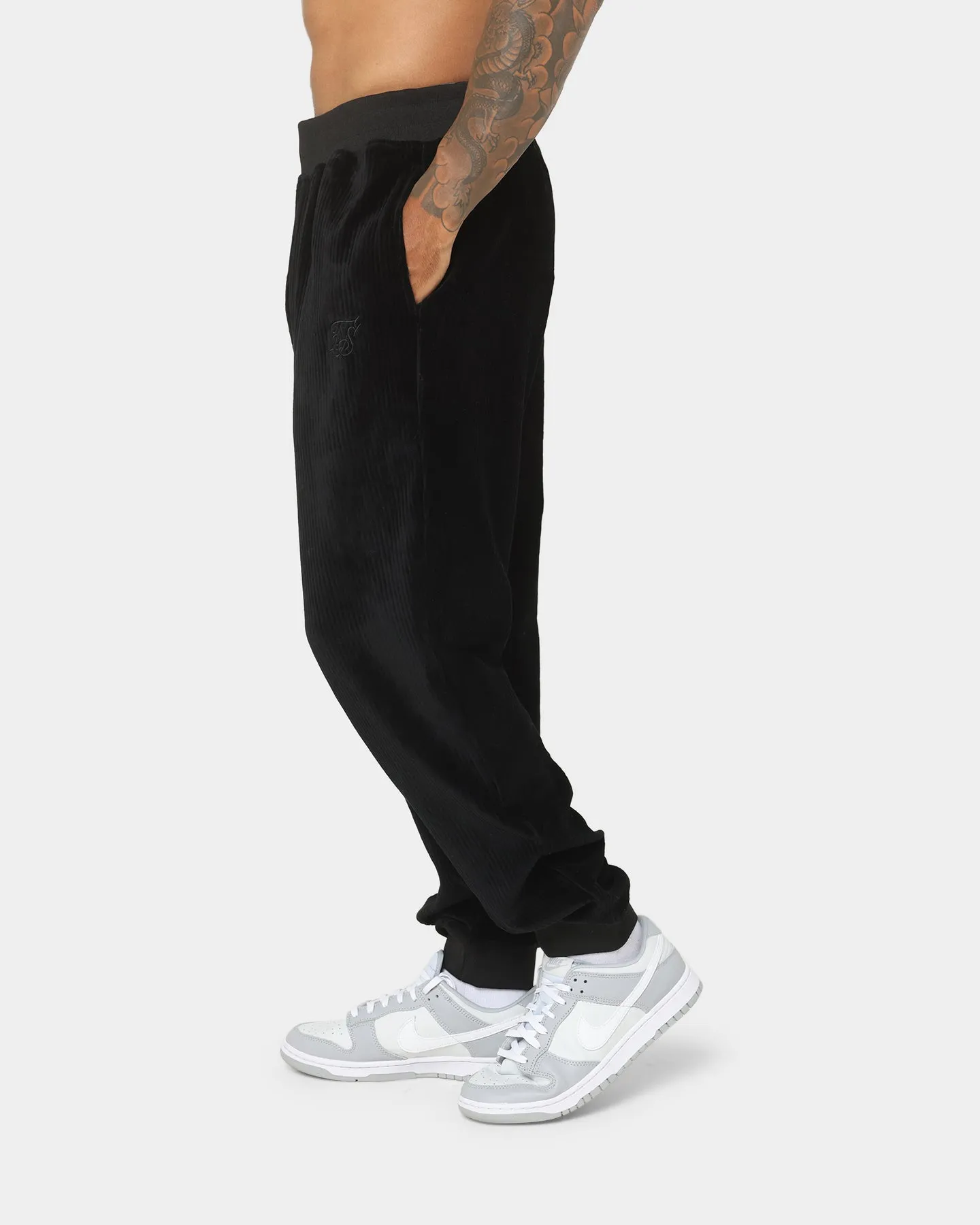 Sik Silk Corduroy Relaxed Pants Black