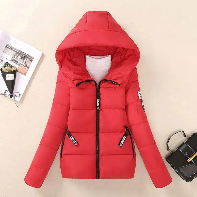 Slim Women Parkas Winter Thick Hooded Short Coats*