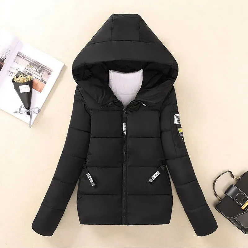 Slim Women Parkas Winter Thick Hooded Short Coats*