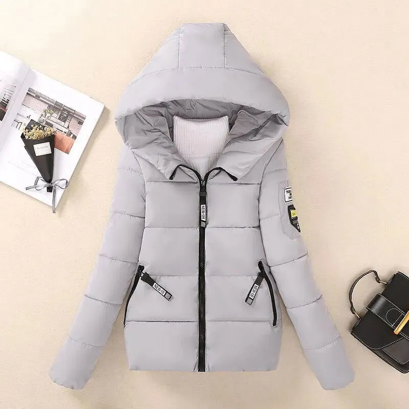 Slim Women Parkas Winter Thick Hooded Short Coats*