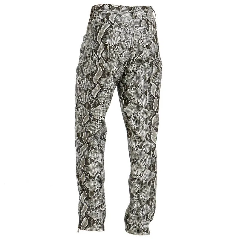 Snake Pattern Dance Stage Style Men Pants