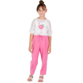 Stylish Flamingo Girls Casual Set