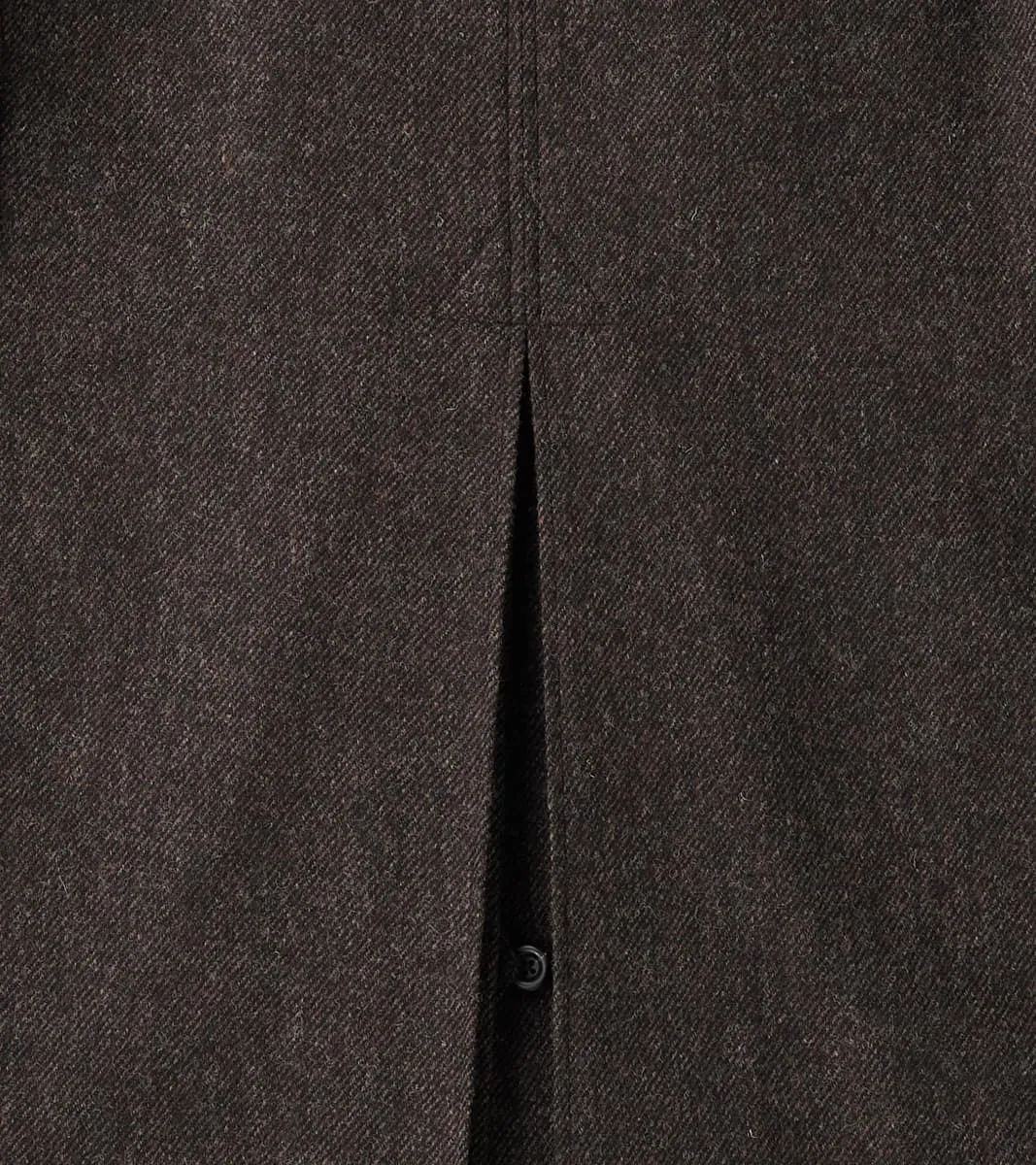 Swiss Army Overcoat - Fox Brothers® Dark Walnut Brown Tweed Twill