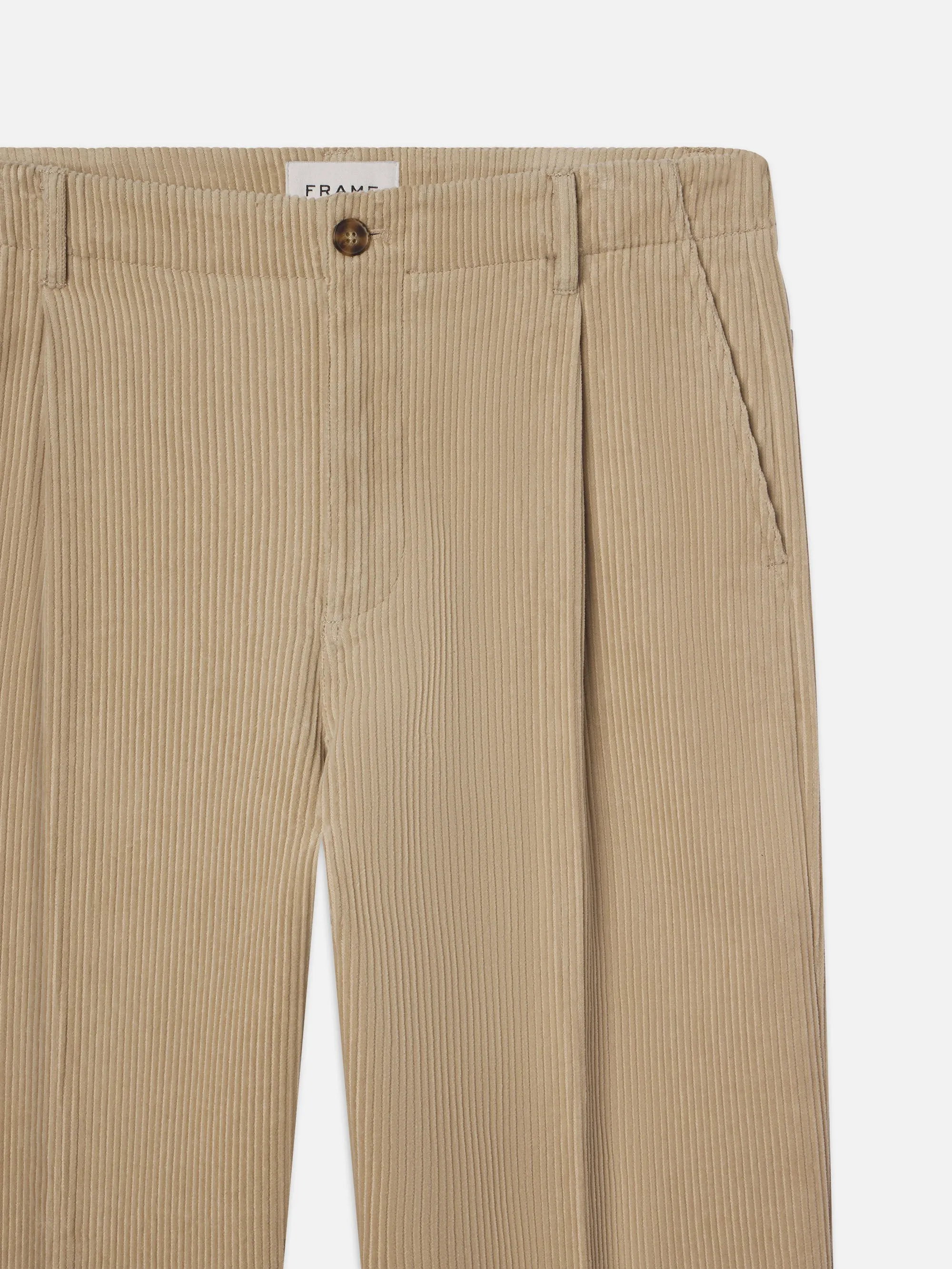 Tapered Pleated Trousers -- Dove